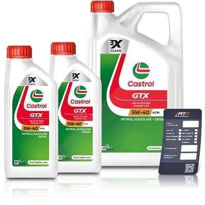 Castrol 7 L GTX 5W-40 A3/B4 + Ölwechsel-Anhänger [Hersteller-Nr. 15F687] Image