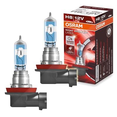 Osram 2x NIGHT BREAKER® LASER H8 Faltschachtel [Hersteller-Nr. 64212NL] für Alpina, Audi, BMW, Chevrolet, Citroën, Fiat, Ford, Ford Usa, Honda, Hyunda Image