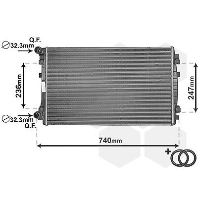 Van Wezel Kühler, Motorkühlung [Hersteller-Nr. 58002338] für Audi, Cupra, Seat, Skoda, VW Image