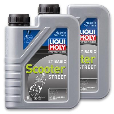 Liqui Moly 2x 1 L MOTORÖL Motorbike 2T Basic Scooter Street [Hersteller-Nr. 1619] Image