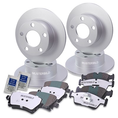 Atec Bremsscheiben + Bremsbeläge Vorne + Hinten [Hersteller-Nr. 40579093] für Audi Image