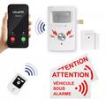 Kit alarme gsm autonome sans-fil camping-car essentiel 2 - UltraPIR 4G + détecteur d'ouverture +