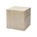 Drawer - Table d'appoint carrée effet travertin 40x40cm - Eida - Couleur - Beige
