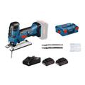 Scie sauteuse 18V GST 18 V-LI S + 2 batteries Procore 4 Ah + chargeur + coffret L-Boxx BOSCH 06015A510Q