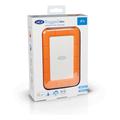 LaCie Rugged Mini external hard drive 2 TB Orange. Silver