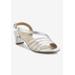 Wide Width Women's Lettie Dressy Sandal by Ros Hommerson in Silver Leather (Size 9 1/2 W)