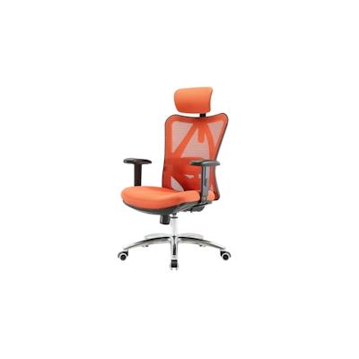 SIHOO Bürostuhl Schreibtischstuhl, ergonomisch, verstellbare Lordosenstütze, 150kg belastbar ~ ohne Fußstütze, orange Image