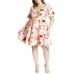Plus Size Women's Puff Sleeve Sweatheart Mini Dress by ELOQUII in Watercolor Blossom (Size 20)