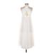 Shein Casual Dress - Midi Strapless Sleeveless: White Solid Dresses - Women's Size 4
