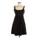Susana Monaco Casual Dress - A-Line Scoop Neck Sleeveless: Black Solid Dresses - Women's Size Medium