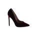 Steve Madden Heels: Slip On Stilleto Cocktail Burgundy Print Shoes - Women's Size 6 - Pointed Toe