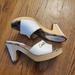 Coach Shoes | Coach Kathie Wooden White Heeled Mules 6b. Read | Color: Cream/White | Size: 6.5