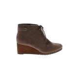 Dr. Scholl's Ankle Boots: Brown Solid Shoes - Women's Size 8 1/2 - Round Toe