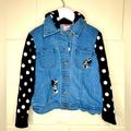 Disney Jackets & Coats | Disney Girls Denim Minnie Mouse Hooded Jacket Size 5 | Color: Black/Blue | Size: 5g