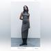 Zara Dresses | Grey Seamed Slip Dress Zara Sz. L New | Color: Gray | Size: L