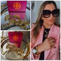 Tory Burch Jewelry | 2 Tory Burch Elegant Chain And Bracelet Set | Color: Gold | Size: Os