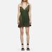 Zara Dresses | New W Tags: Zara Strappy Mini Dress - Army / Sage Green Two-Tone Cocktail Dress | Color: Green | Size: S