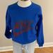 Nike Tops | - New! Nike Cobalt Blue Crewneck Sweatshirt Vintage 80’s 90’s Made In The | Color: Blue/Red | Size: S