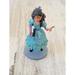 Disney Toys | Disney Blue Glitter Dress School Girl Doll Toy Figure | Color: Blue | Size: Osg