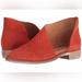 Free People Shoes | Free People Royale D’orsay Orange Red Twxtured Flats Size 38 | Color: Orange/Red | Size: 38eu