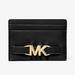 Michael Kors Accessories | Michael Kors Reed Large Pebbled Leather Black Card Case Nwt | Color: Black | Size: 4” W X 3”H X 0.5” D