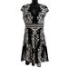 Anthropologie Dresses | Ett: Twa By Anthropologie Soiree Embroidered Fit Flare Dress Size 12 | Color: Black/White | Size: 12