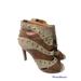 Nine West Shoes | Nine West Ezzy Womens Stacked Heel Dressy Bootie Taupe Brown Leather Stu | Color: Brown/Tan | Size: 8.5