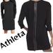 Athleta Dresses | Athleta Womens Black Cozy Karma Fleece Full Back Zip Sweatshirt Dress Sz S | Color: Black | Size: S