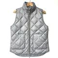 J. Crew Jackets & Coats | J Crew Diamond Quilted Down Zip Up Puffer Vest Jacket Gray Silver Size Small | Color: Gray/Silver | Size: S