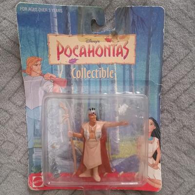 Disney Toys | Disney Pocahontas Chief Powhatan Collectible Figure Mattel Vintage 1995 Sealed | Color: Blue/Tan | Size: Os