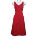 J. Crew Dresses | J. Crew Red V Neck Sleeveless A-Line Midi Dress 4 (Small) | Color: Red | Size: 4