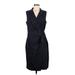 TAILORED by Rebecca Taylor Casual Dress - Sheath V Neck Sleeveless: Blue Dresses - Women's Size 10