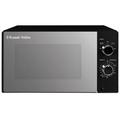 Russell Hobbs 20 Litre 800W Black Solo Manual Microwave, 5 Power Levels, Integrated Timer and Defrost Function, Easy Clean RHM2027B