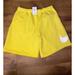 Nike Other | Nwt Men Nike Standard Fit At Knee Length Yellow Swoosh Cotton Fleece Shorts Xxl | Color: Yellow | Size: Os