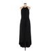 Boston Proper Casual Dress - A-Line Plunge Sleeveless: Black Solid Dresses - Women's Size Medium