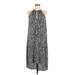 MICHAEL Michael Kors Casual Dress - A-Line Halter Sleeveless: Silver Dresses - New - Women's Size Medium