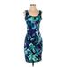 Calvin Klein Casual Dress - Party Scoop Neck Sleeveless: Blue Dresses - Women's Size 2