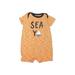 Baby Gap Short Sleeve Onesie: Orange Print Bottoms - Size 6-9 Month