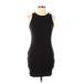 Shein Casual Dress - Bodycon High Neck Sleeveless: Black Print Dresses - Women's Size 12