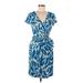 Donna Ricco Casual Dress V-Neck Short sleeves: Blue Dresses - Women's Size 6