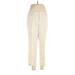 7th Avenue Design Studio New York & Company Khaki Pant Straight Leg Boyfriend: Ivory Bottoms - Women's Size 8