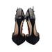 Christian Louboutin Heels: Black Print Shoes - Women's Size 35.5 - Almond Toe
