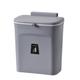 Asudaro Hanging Waste Bin with Lid and Handle 9L Kitchen Waste Bin Appliances Wall Mounted Waste Bin with Hooks, Scraper, Stickers and Inner Barrel Wall Mounted Compost Bin