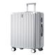 WHCXKJ Suitcase Strong and Durable Suitcase, Password Box, Silent Universal Wheel Suitcase, Trolley Suitcase, Travel Suitcase Suitcases (Color : Silver, Size : A)