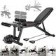 Weight Bench Foldable Adjustable,weight Bench Foldable With Leg Extension And Leg Curl,5 Gears Backrest Adjustable,for Full-body Exercise Home Gym, Up To 120kg / 150kg / 200kg