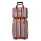 PASPRT Portable Suitcase 2-Piece Suitcase Nylon Luggage Fashion Stripe Large Capacity Luggage Sets Anti-Theft Combination Lock Suitcases with Wheels (Blue)