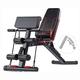 Adjustable Weight Bench Foldable Workout Bench, Utility Flat Fly Press Fitness Rope, Perfect for Bench Press, Sit-ups, Leg Lifts, Dumbbell Curls, Full Body Fitness