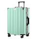DNZOGW Travel Suitcase Suitcase Aluminum Alloy Seatable Suitcase Suitcase Men and Women Lock Trolley Case Fashionable Boarding Case Trolley Case (Color : Green, Size : A)