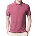 KQISANGM Casual Fashion - Men Fashion Pink Business Casual Large Size Polo Shirt Men Slim Striped Polo Shirt Short Sleeve Homme Cotton Tops Comfortable Short Sleeve Polo Shirt,As Shown,M
