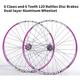 26/27.5/29'' Mountain Bike Wheelset Alu Alloy Dual Wall Rims Front And Rear Wheels Thru Axle Disc Brake Hubs For 7-11 Speed Cassette (Color : Svart, Size : 26in)